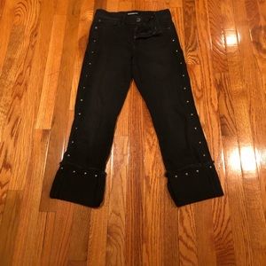 Express black studded jeans